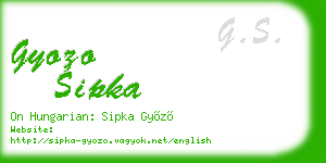 gyozo sipka business card